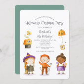 Invitation Fête Anniversaire de enfant du costume d'Halloween