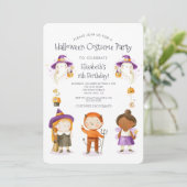 Invitation Fête Anniversaire de enfant du costume d'Halloween (Debout devant)