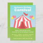 Invitation Fête Anniversaire de enfant - Joyeux Carnaval d'Ja (Devant / Derrière)