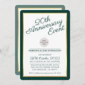 Invitation FÊTE ANNIVERSAIRE DE LA SOCIÉTÉ Événement moderne  (Devant / Derrière)