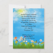 Invitation Fête anniversaire de l'année bissextile (Dos)