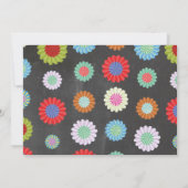 Invitation Fête Anniversaire Floral Mexicain Fans lumineux (Dos)