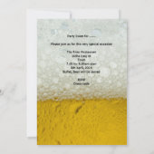 Invitation Fête Anniversaire Mans Bière Mens Bière Bière (Dos)