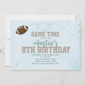 Invitation Fête Anniversaire Mignonne Jeu Temps Simple Footba (Devant)