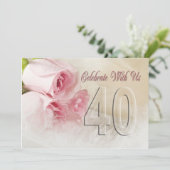 Invitation fête anniversaire pendant 40 ans (Debout devant)