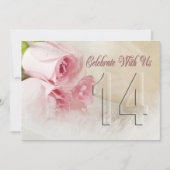 Invitation fête anniversaire pour 14 ans (Devant)