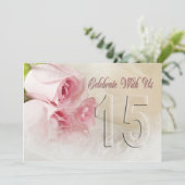 Invitation fête anniversaire pour 15 ans (Debout devant)