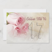 Invitation fête anniversaire pour 17 ans (Devant)