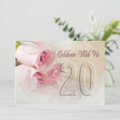 Invitation fête anniversaire pour 20 ans (Debout devant)