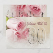 Invitation fête anniversaire pour 30 ans (Devant / Derrière)