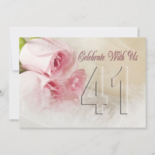 Invitation fête anniversaire pour 41 ans (Devant)