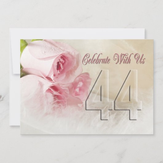 Invitation fête anniversaire pour 44 ans (Devant)