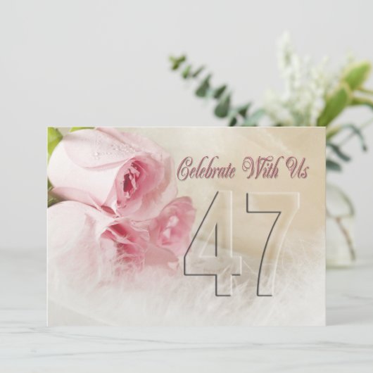 Invitation fête anniversaire pour 47 ans (Debout devant)