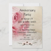 Invitation fête anniversaire pour 47 ans (Dos)