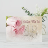 Invitation fête anniversaire pour 48 ans (Debout devant)