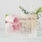 Invitation fête anniversaire pour 51 ans (Debout devant)