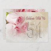 Invitation fête anniversaire pour 51 ans (Devant / Derrière)