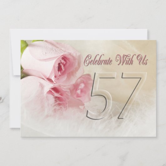 Invitation fête anniversaire pour 57 ans (Devant)