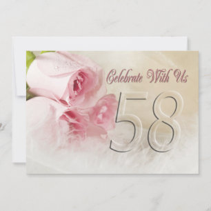 Invitation fête anniversaire pour 58 ans