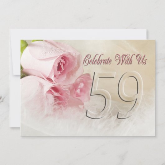 Invitation fête anniversaire pour 59 ans (Devant)