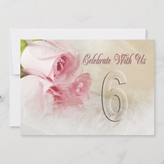 Invitation fête anniversaire pour 6 ans (Devant)