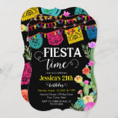 Invitation Fête Anniversaire soirée mexicaine thème Invitatio (Devant / Derrière)