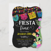 Invitation Fête Anniversaire soirée mexicaine thème Invitatio (Devant)