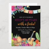 Invitation Fête, Anniversaire Surpris, Fête Mexicaine, Tout Â (Devant / Derrière)