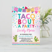 Invitation Fête Anniversaire Taco Bout Une Fête (Debout devant)