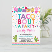 Invitation Fête Anniversaire Taco Bout Une Fête (Debout devant)