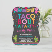 Invitation Fête Anniversaire Taco Bout Une Fête (Debout devant)