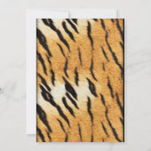 Invitation Fête Anniversaire Tiger Animal Or (Dos)