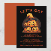 Invitation Fête annuelle de la famille Citrouille Halloween (Devant / Derrière)