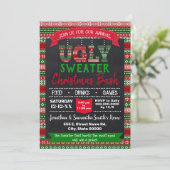 Invitation Fête annuelle de Noël, affreux pull (Debout devant)