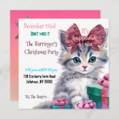 Invitation Fête annuelle de Noël Kitty (Devant / Derrière)
