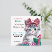 Invitation Fête annuelle de Noël Kitty (Debout devant)