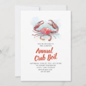 Invitation Fête annuelle du crabe familial Été Fête des fruit (Devant)