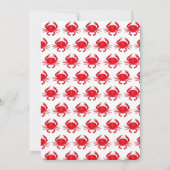 Invitation Fête annuelle du crabe Rouge Maryland Coquillages  (Dos)