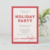 Invitation Fête annuelle rouge simple et élégante (Debout devant)