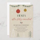 Invitation Fête après la célébration de la fête de Feliz Navi (Devant / Derrière)