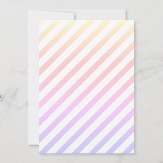 Invitation Fête arc-en-ciel et papillon  (Dos)