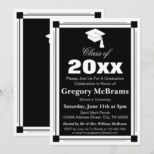 Invitation Fête Art Déco (Devant / Derrière)