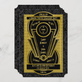 Invitation Fête Art déco des années 20 (Devant / Derrière)