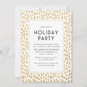 Invitation Fête Art déco d'or moderne (Devant)