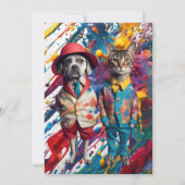 Invitation Fête Art Peinture et Sip peinture art fête (Dos)