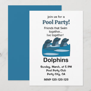 Invitation Fête au bassin de l'amitié des mammifères marins D