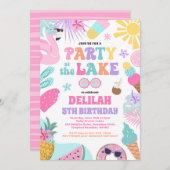 Invitation Fête Au BBQ D'Été Du Lac Fête D'Anniversaire (Devant / Derrière)