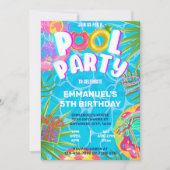 Invitation Fête au bord de la piscine (Devant)