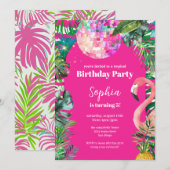 Invitation Fête au bord de la piscine à l'aquarelle moderne (Devant / Derrière)