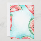 Invitation Fête au bord de la piscine aux pastèques aquarelle (Dos)